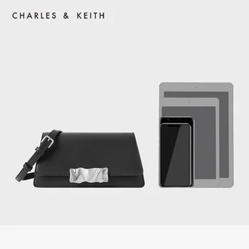 CHARLES＆KEITH Jaunas Ielidošanas Rudens 2020. gadam CK2-20270617Women Pleca Soma nelegālo sprādzes dekoratīvās modes soma