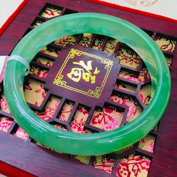 Dabas Birmas Emerald Noble 52-62mm Ledus Apple Green Aproce Sieviešu Princese Jade Aproce Nosūtīt Sertifikāts