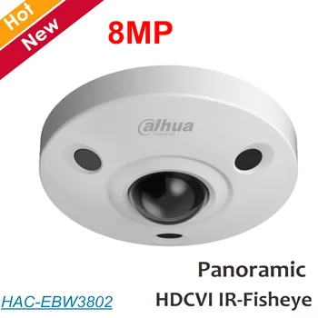Dahua 8mp Panorāmas fisheye Kamera HDCVI Kamera Iebūvēts mikrofons Ūdensizturīgs IP67 Koaksiālie kamera Drošības Kameru HAC-EBW3802