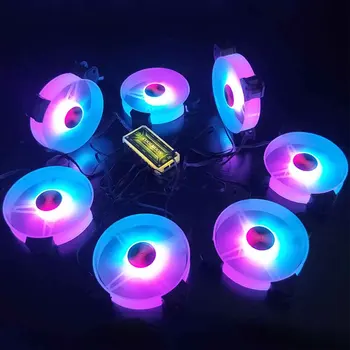 Datora korpusa Ventilatoru Izturīgs Kluss 120mm Tālvadības pulti, DATORU Dzesēšanas Hidrauliskās Šasijas Regulējams LED RGB Aksesuāri Cooler Mazo