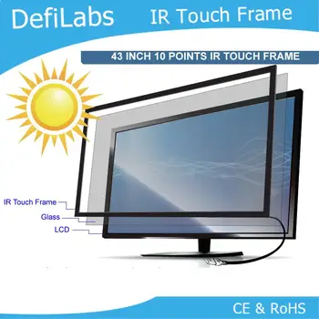 DefiLabs LABĀKĀS CENAS, 43 collu Infrasarkanais Touch Frame/ interactive Touch 10 Punktu panelis ar Augstu Jutību