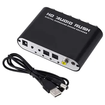 Digital 5.1 Audio Decoder Converter Dolby un Dts/Ac-3 Optiskās Ar 5.1 Kanālu Analogo Pārveidotāju Skaņas Audio Adapteri Pastiprinātājs TV
