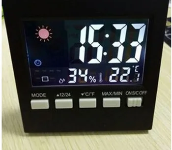 Digitālo Spoguli, LED Displejs Modinātājs Temperatūra Kalendāra Elektronisko Daudzfunkciju Atlikt Galda Pulkstenis Laika Prognoze