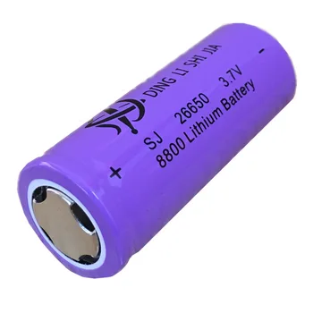 DING LI SHI JIA 4gab 26650 Bateriju Akumulators 3,7 V 8800mAh Li-ion Akumulatora LED Lukturīti Lāpu Baterijas