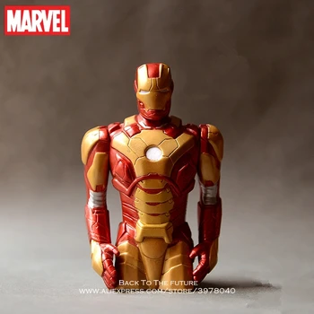 Disney Marvel Iron Man puse-garums 19cm Rīcības Skaitlis Poza Modelis Anime Apdare Kolekcija Statuetes Rotaļlietas paraugs bērniem