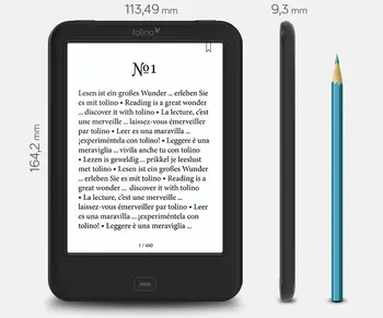 Ebook lasītājs Tolino Shine2 HD 300PPI ereader 6-collu tintes ekrāna, e-grāmatu 4G atmiņas Apgaismojums atbalsta WIFI e-tintes