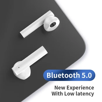 Fanshu Bluetooth 5.0 Bezvadu Dual Touch Kontroli TWS vieglas Austiņas Austiņas Viedtālrunis Godu Airpods Earbuds Airdot