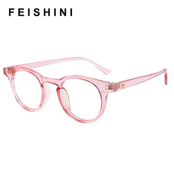 Feishini Datoru Brilles Staru Starojuma Gamin Briļļu Plastmasas Unisex Anti Zilā Gaisma Brilles Sievietēm Ovāla Optiskās