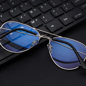 FS Modes Bluelight Pretbloķēšanas Glāzes Par Vīriešiem, Sievietēm, Metāla Rāmis Negabarīta Pret Zilo Gaismu Datoru Brilles Acu Aizsardzība