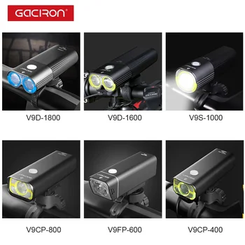 Gaciron Pro Velo Lukturu V9CP V9FP V9S V9D Priekšējā Apgaismojuma LED Lampa Plašu Iespēju Iekšējais Akumulators 2500-6700mAH 400-1800Lumen
