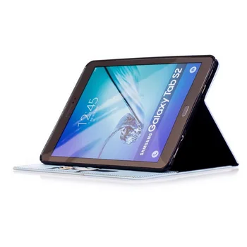 Gudrs Krāsošana Magnētisko Vāciņu PU Leather Case For Samsung Galaxy Tab S2 9.7 collu SM-T810 T815 Triecienizturīgs Tablete Uzsist Grāmatu Stends