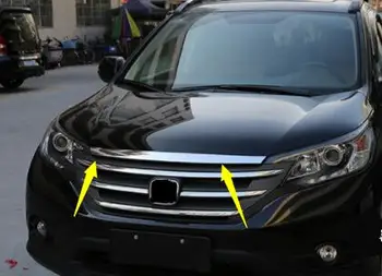 Honda CRV CR-V 2012. -. Gadam Chrome Priekšējā Pārsega Apdares Vāka Pārsegs Grils Lūpu Molding Bārs Rotāt Acs Auto Stils