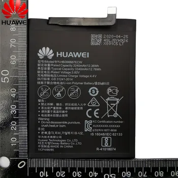 Hua Wei sākotnējo Nekustamā 3340mAh HB356687ECW Par Huawei Nova 2 plus/Nova 2i/ G10/Mate 10 Lite/ Gods 7x/Gods 9.i Baterijas+Instrumenti