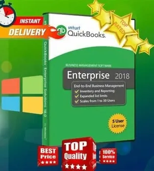 Intuit QuickBooks Uzņēmuma Grāmatvede 2018. gadam Windows Pilna versija