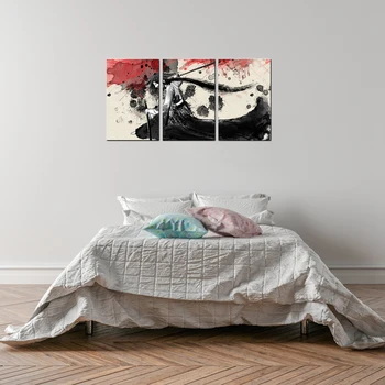 Japānas Stila Multiplikācijas filmu Plakātu Audekla Sienas Māksla Drukāt Ilustrācija Samurai Nakts Meža Ainu, Guļamistabā, Mājas Dekoru Mākslas darbu, Mākslas