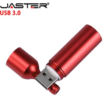 JASTER Radošo metāla USB 3.0 Pendrive Vīna Pudele Flash Drive 64GB, 128GB 32GB 16GB 8GB Memoria Stick USB Diska Kāzu Dāvanas