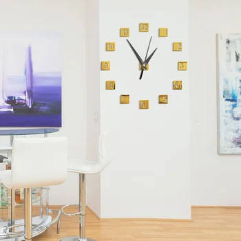 Jaunas mājas dekoru lielu skaitu spogulis modes mūsdienu Kvarca pulksteņi dzīvojamā istaba beddroom diy sienas pulkstenis uzlīme skatīties Sienas pulkstenis 121