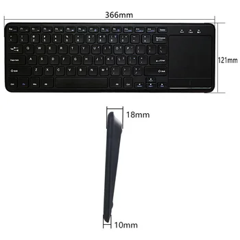 Jauns 2.4 G Bezvadu Tastatūru, Touch Panelis ar Multi-touch Keyboard ar USB Uztvērēju, kas Darbināmi Ar 2xAAA Baterijām (nav iekļautas)