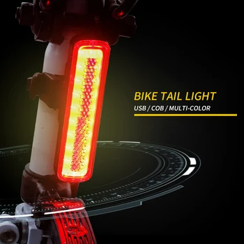 Jauns Krāsains LED Velosipēda Lukturi USB Lādējamu Aizmugurējās Gaismas Ceļu MTB Velosipēdu Taillight Drošības Brīdinājums ūdensizturīgs Lampas Riteņbraukšana