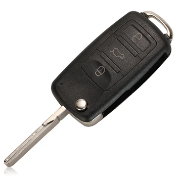 Jingyuqin KeylessGo Pilnu Smart Auto Atslēga 3 Pogu VW Touareg 434mhz ID46 Čipu 1K0959753AA Tālvadības Flip Locīšanas Auto Fob