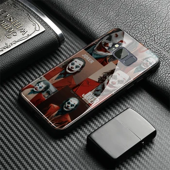 Joker Joaquin Phoenix plakātu mīksta silikona stikla telefonu gadījumā vāks apvalks priekš Samsung Galaxy S8 S9 S10e S10 Piezīme 8 9 10 Plus