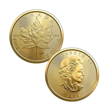 Kanādas 20 Dolāru Zelta Monētas Kanādas Kļavas Lapa Sadraudzības Karaliene, Monētas, Jubilejas Monētas Kopiju Dāvanu karti Piliens kuģniecība