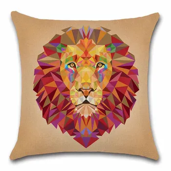 Karalis prēriju lauva leo apdrukāta spilvendrāna Apdare, mājas dīvāna, krēsla sēdeklis dekors istabā draugs bērniem dāvanu spilvena vāka