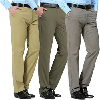 Karstā pārdošanas vīriešu Biznesa Gadījuma Tīras Kokvilnas Bikses Vīriešu Ilgi Cietās Bikses Vīriešu Apģērbi Vīriešiem Labas Kvalitātes bikses Plus lieluma 28-38