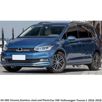 Karstā VW Volkswagen Touran L 2016 2017 2018 2019 automašīnas pārsegs aizsardzībai stick kadru lampas melns, ABS hromēti durvju rokturi 8pcs