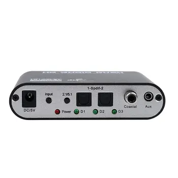 Kebidumei 5.1 CH audio decoder Optiskā digitālā uz 5.1 Pastiprinātāju, Analogās Converte SPDIF Koaksiālais uz RCA DTS, AC3 ar ES Plug