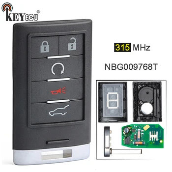 KEYECU 315MHz NBG009768T Keyless Smart Remote Taustiņu 4+1 5 Pogas Tālvadības Atslēgu Piekariņu Cadillac SRX 2010. -. GADAM ATS XTS 2013. -. gadā