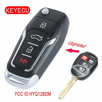 Keyecu Modernizētas Flip Tālvadības Auto Atslēgu Piekariņu Toyota RAV4 Camry Corolla. - 2016. gada 314MHz H Čipu FCC ID: HYQ12BDM