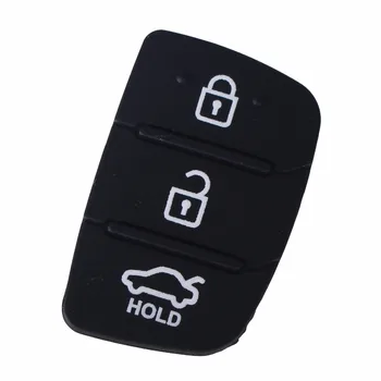 KEYYOU 3 Pogas Gumijas, Silikona Atslēgu Spilventiņu uz Lietu Par Hyundai Ix35 Mistra Sant Smart Remote Auto Atslēgu Fob Turētājs Gadījumā Ādas