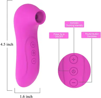 Klitora Nepieredzējis Vibrators Ar 10 Intensitātes Režīmi Ūdensizturīgs Lādējams Kluss Klitora Iesūkšanas Sprauslas Stimulators Seksa Rotaļlietas