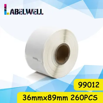 Labelwell 36mm*89mm,260pcs etiķetes roll 99012 Adrešu Uzlīmes papīra uzliktu par Dymo LabelWriter 450/450 Turbo/450 Twin Turbo/4XL