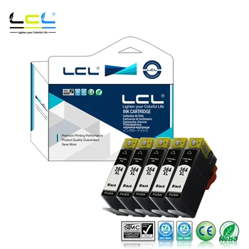 LCL 364XL 364 XL (5-Pack Black) Tintes Kasetne ir Savietojams ar HP Photosmart B8550/B8553/B8558/C6380/C6383/C5324/C5383/C5380