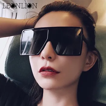 LeonLion ir 2021. Lielo Rāmi Saulesbrilles Sieviešu Dizaineru Luksusa Cilvēks/Sievietēm ar Kvadrātveida Saules Brilles Klasika Vintage UV400 Āra Brilles