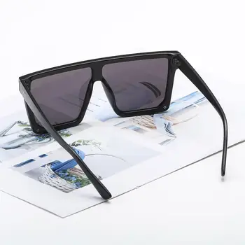 LongKeeper Lielizmēra Kvadrātveida Saulesbrilles Sieviešu Modes Flat Top Slīpums Brilles Vīriešiem bez apmales Zīmola Disign Gafas de sol