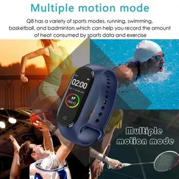 M4 Smart Bluetooth Aproce Zvanu Informāciju, Sirdsdarbības Sporta ip67 Waterproof