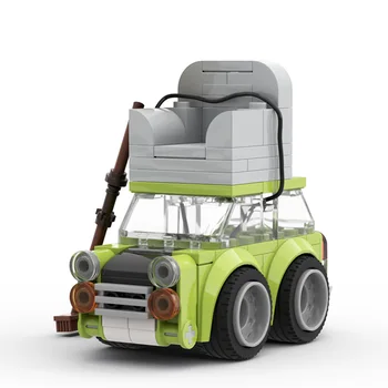 Mailackers Tehnika Green Mini Pilsētas Auto Sacīkšu Super Sacīkšu Radītājs Bērnu Diy (do it yourself, Rotaļlietas, Celtniecības akmeņi Modelis Dāvanu