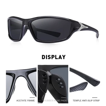 MERRYS DIZAINA Vīriešiem Polarizētās Āra sporta Vīriešu Saulesbrilles, Aizsargbrilles, Brilles Par Braukšanas UV400 Aizsardzība S9012
