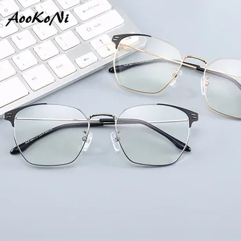 Metāla Sakausējuma Recepšu Brilles Vīriešiem Ultravieglajiem Laukumā Tuvredzība Recepšu Brilles Metāla Optisko Karkasa Bez Skrūvēm, Brilles
