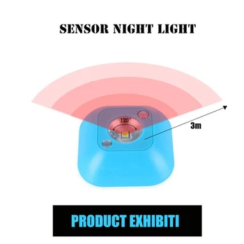 MINI Kustību Sensors Nakts Gaisma Bezvadu Portatīvās Sienas Lampas Jauda Akumulatora korpusa Mājās Tualetes Guļamistaba Apgaismojums Mazie Lukturi