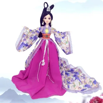 Miniatūras Cosplay Tradicionālā Ķīniešu Seno Skaistumu Tērpu Apģērbu Barbie Lelle Puse Kleita Vakartērpi, Lelle Piederumu