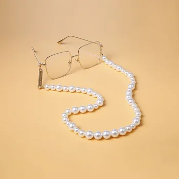 Modes Šiks Imitācija Pērle Fāzēm Sunglass Ķēdes Sievietēm, Lasīšanas Brilles, Ķēdes Eyewears Vadu Turētājs Kakla Siksnas Virves A0006