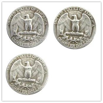 MUMS 1932-1964P/D/S Vašingtonas Ceturksnī Sudraba Pārklājumu Kopēt Monētas