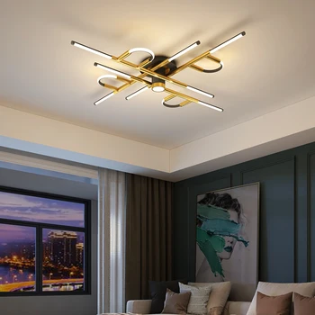 Mūsdienu LED Griestu Gaismas Guļamistaba, dzīvojamā Istaba spīdumu de plafond Spīdumu Avize Zelta led Griestu lampu mājas lietošanai