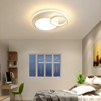 Mūsdienu LED Lustras Apgaismojums Dzīvojamā Istaba Guļamistaba Virtuves Telpa, Mācību Telpa Balts Melns Pelēks Led Lustras, Lampas AC 110-220V