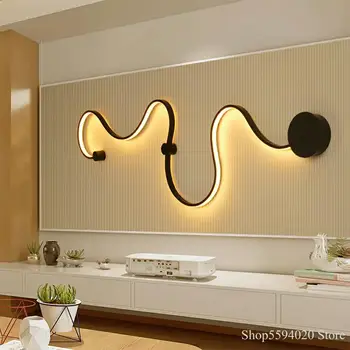 Mūsdienu LED Sienas lampa Lamparas De Techo Salīdzinot Aplikācijas Murale Gaismeklis Mākslas dizainu Griestu Lampas Dzīvojamā istabā, Eju Sienas Gaismas
