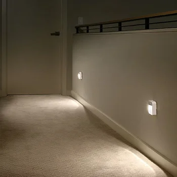 Nakts Gaisma Super Spilgti Kustības Sensors Aktivizēts LED Nakts Lampa, Sienas lampas Akumulatoru un to Darbina Koridors Gaitenis Ceļš